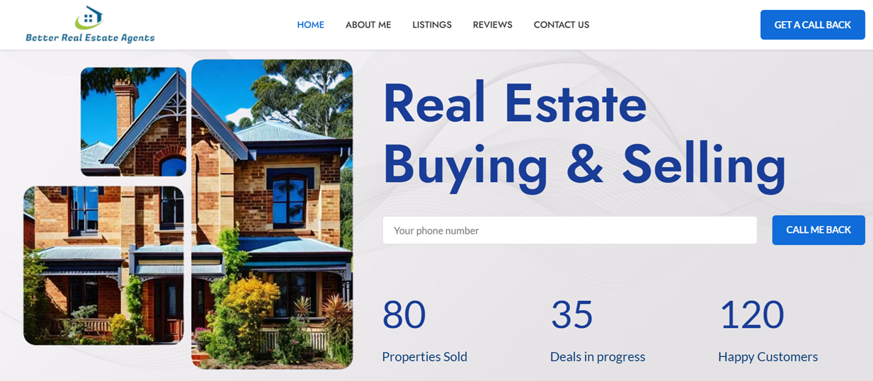 Better Real Estate Agents website